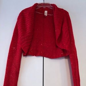 Sequin Cropped Sweater